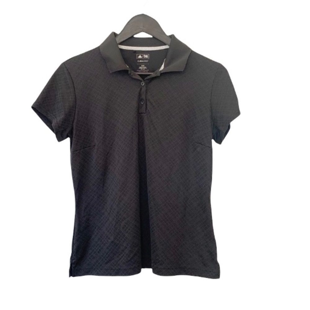 Adidas Black Print Climacool Golf Shirt‎ Sz M